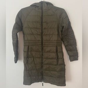 SKHOOP Olive Green Down Long Puffer Jacket